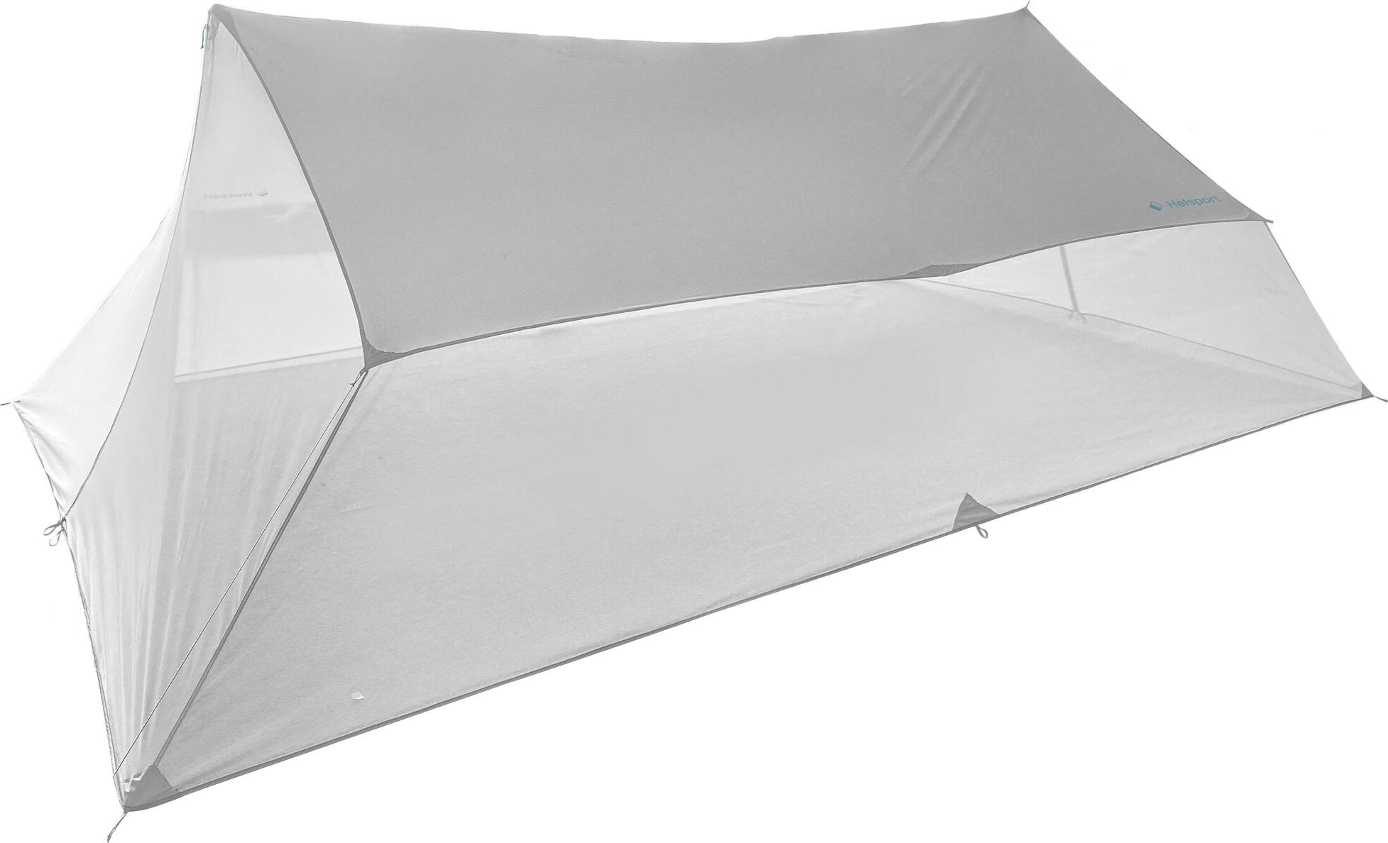 Helsport Challenger 4 Tarp Stone Grey/Fjord Blue – tarp med myggnett og glidelåsdører