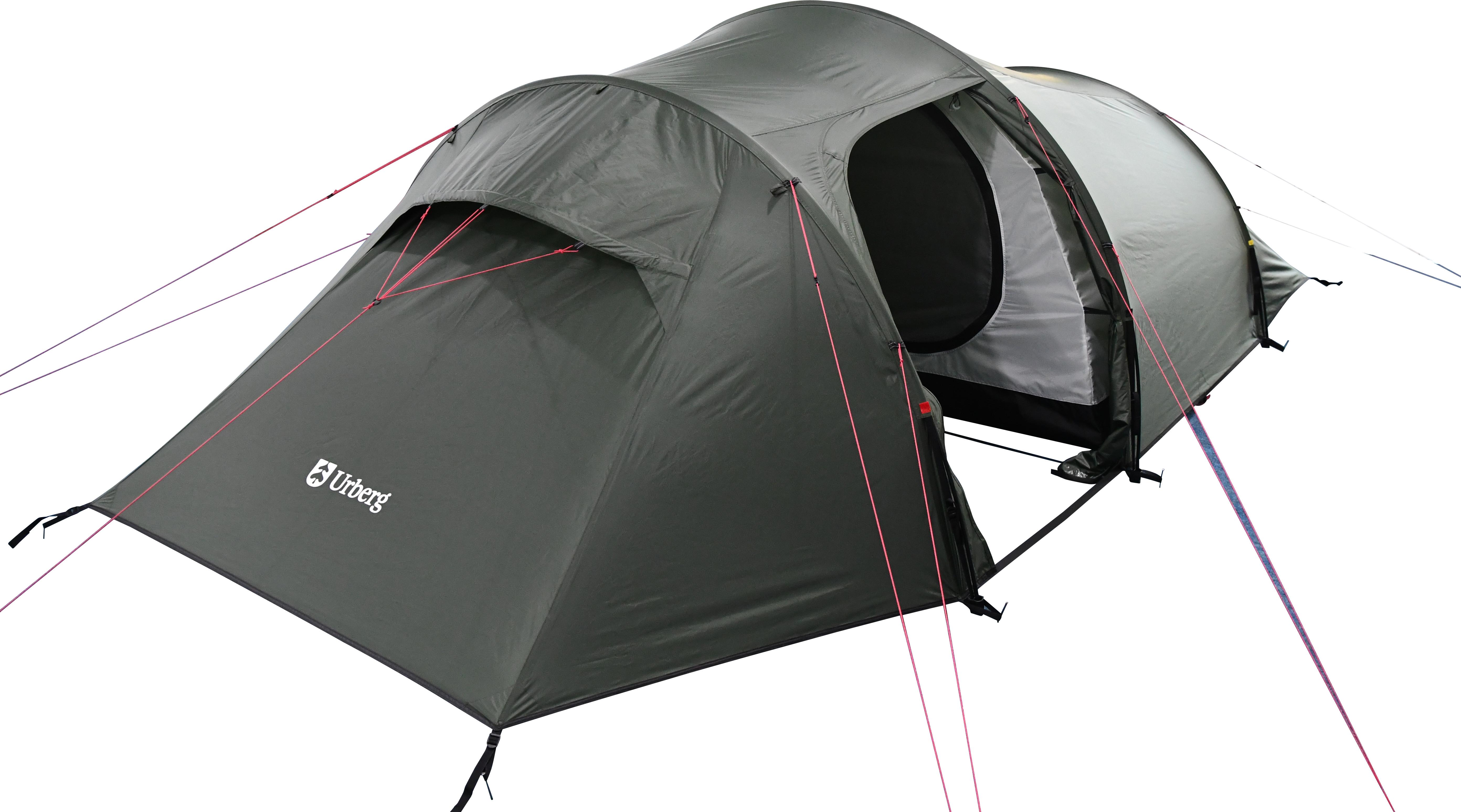 Urberg 3-Person Trekking Tunnel Tent 2.0 Kombu Green